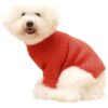 Orange Red Pet Coat Dog Winter Clothes for Small Medium Dogs