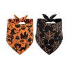 Orange and Black Halloween Dog Bandanas for Small Medium Dogs