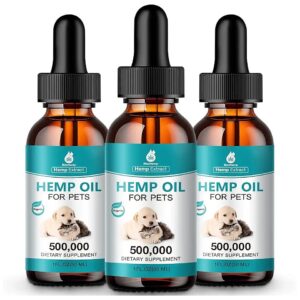 Organic Hemp Oil Drops for Dogs and Cats - Natural Relief for Anxiety and Pain