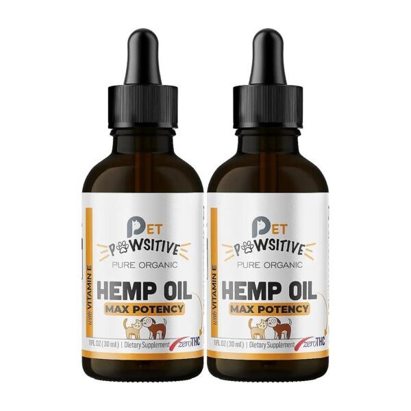 Organic Hemp Oil for Dogs and Cats with Omega 3 6 9 for Joint Support and Anxiety Relief