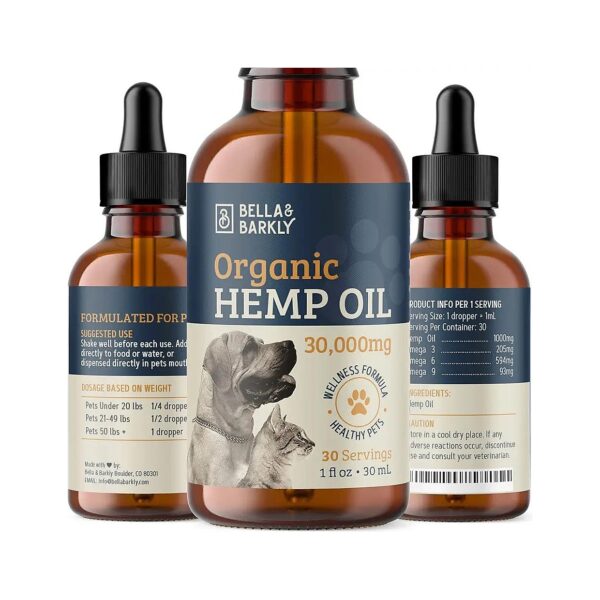 Organic Hemp Oil for Pet Anxiety and Joint Comfort