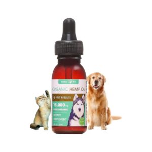 Organic Hemp Oil for Pets Skin and Coat Health with Omega Fatty Acids