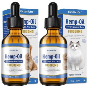 Organic Pet Oil Drop for Dogs and Cats with Natural Relief from Pain and Inflammation