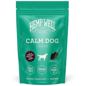 Organically Sourced Hemp and Melatonin Calming Chews for Dog Anxiety Relief