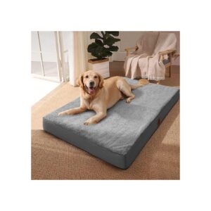 Orthopedic Dog Bed for Large and Medium Dogs with Egg Crate Foam and Waterproof Cover