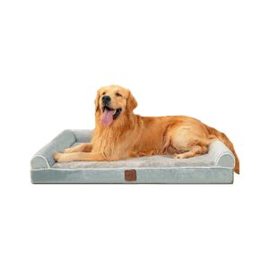 Orthopedic Dog Bed with 5" Pillow Support and Soft Plush Cover for Medium