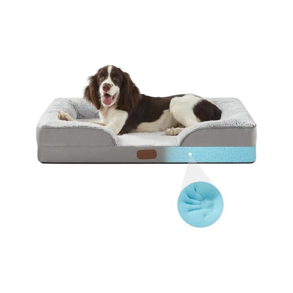 Orthopedic Dog Bed with Removable Padded Cover and Non-Slip Bottom