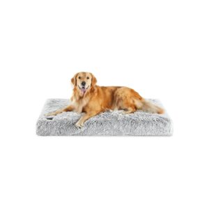 Orthopedic Dog Crate Bed with Waterproof Cover for Large and Medium Dogs