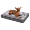 Orthopedic Dog Mattress with Washable Removable Cover for Small to Medium Dogs