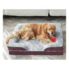 Orthopedic Foam Dog Bed for Large Dogs with Suede Outer and Foam Inner