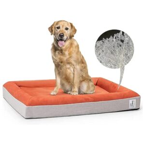 Orthopedic Foam Pet Bed with Removable Cover and Waterproof Lining for Large Dogs