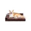 Orthopedic L-Shaped Dog Couch Bed with Waterproof Lining for Medium Large Jumbo Dogs