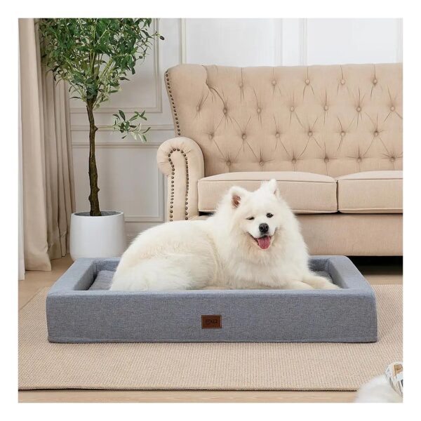 Orthopedic Large Dog Bed with Egg Crate Foam Pad and Waterproof Liner