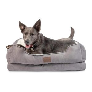 Orthopedic Lounger Dog Sofa Pet Bed with Bolster Headrest for Small to Large Breed Dogs