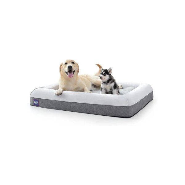 Orthopedic Memory Foam Dog Bed for Large Breeds with Durable Waterproof Liner