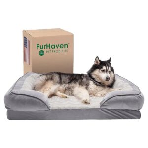 Orthopedic Memory Foam Dog Bed with Soft Bolsters and Washable Cover for Large Dogs