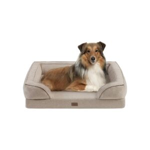 Orthopedic Memory Foam Dog Lounge Sofa Soft Cushion Comfy Bolster Pet Bed