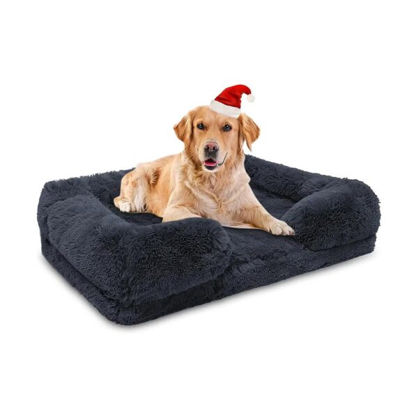 Orthopedic Pet Sofa Bed with Waterproof Removable Cover for Large Dogs and Cats