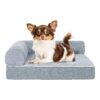 Orthopedic Small Dog Bed with Waterproof Liner and Removable Washable Cover