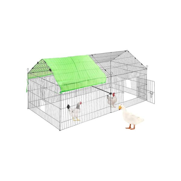 Outdoor Chicken Coop for Small Animals with Waterproof and Sun-Proof Cover