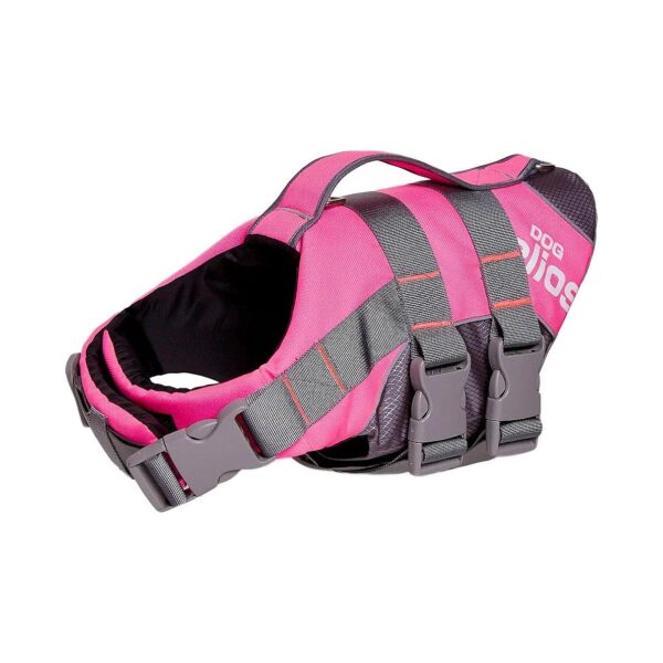 Outdoor Dog Safety Jacket with Adjustable Straps and Reflective Edging Medium Pink