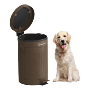 Outdoor Dog Trash Can with 12-Liter Capacity and Activated Carbon Filter