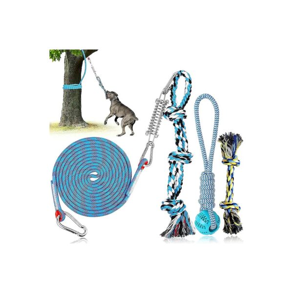 Outdoor Dog Tug Toys for Large Dogs with Spring Pole and Bungee Cord