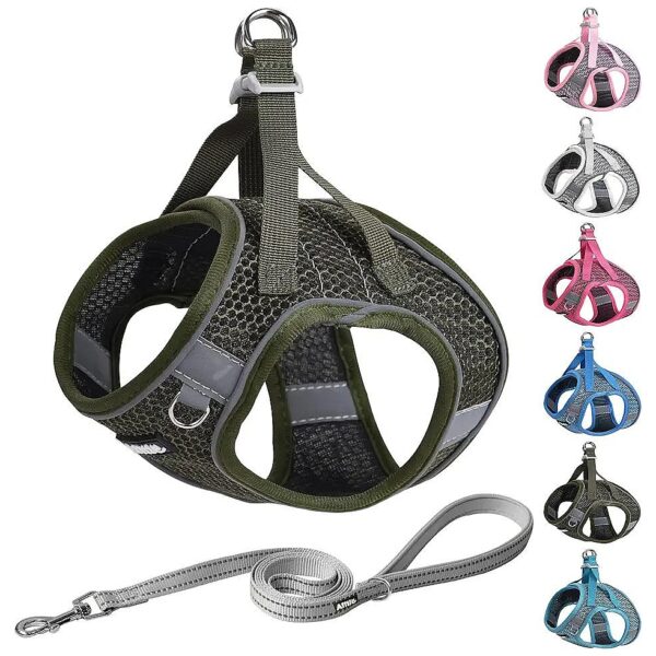 Outdoor Walking and Training Harness for Small Dogs and Cats with Reflective Strips XS