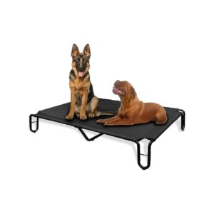 Outdoor Waterproof Elevated Dog Cot Bed with Breathable Mesh for Large Dogs Up to 85 Lbs