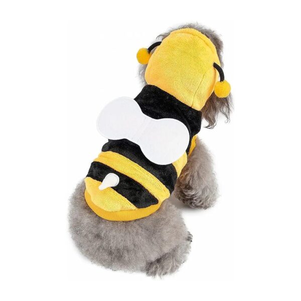 Outdoor Wearable Pet Fleece Bee Costume Hoodies for Dogs and Cats