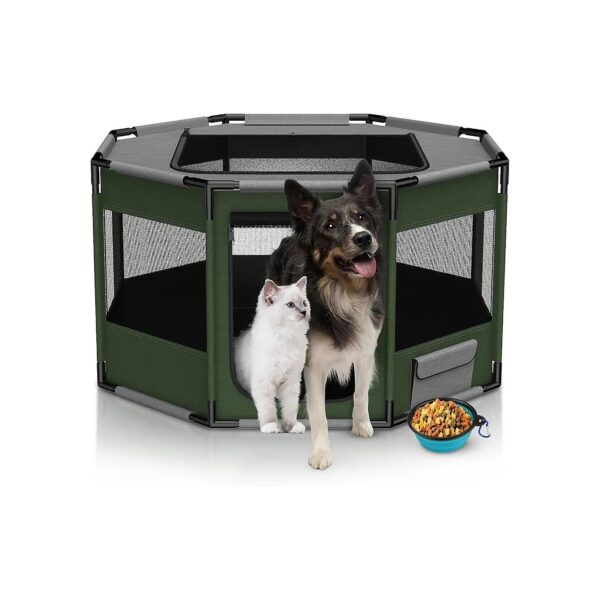 Oxford Fabric and PVC Pipe Combination Dog Playpen for Small Medium Large Dogs