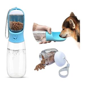 PET Water Bottle with Food Container and Carbon Filter for Healthy Pets