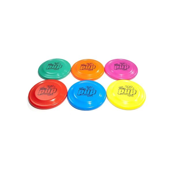 PUP Mini Flying Discs Puppy Training Discs Mixed Colors 6 Pack