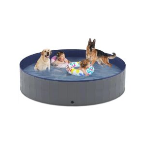 PVC Pet Pool with Anti-Skid Bottom Support Sturdy 72 x 12 Inches for Pets Bath Tub