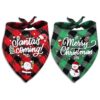 Pack Holiday Dog Bandana for Large Puppies, Red and Green Blends