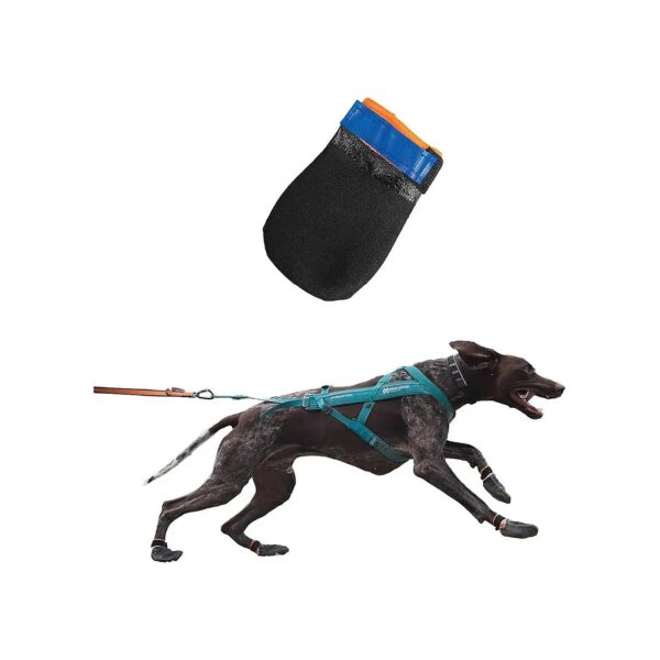 Pack Protective Dog Boots for Large Dogs Anti-Slip and Waterproof Black XL