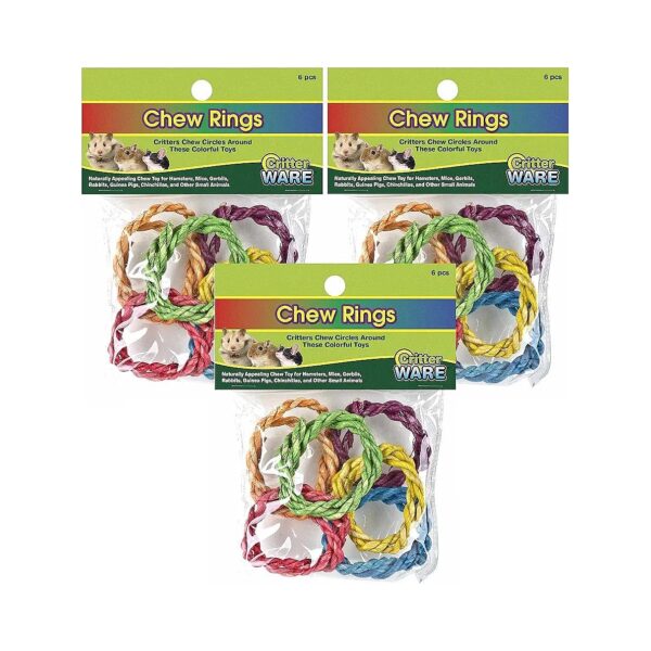 Pack Small Animal Chew Rings for Healthy Exercise and Fun