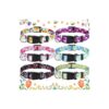 Pack Soft Adjustable Floral Dog Collars with Plastic Clips for Small Medium Large Dogs