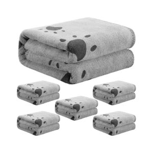 Pack Soft Microfiber Dog Towels for Pet Bathing, Grooming, and Travel with Large Size