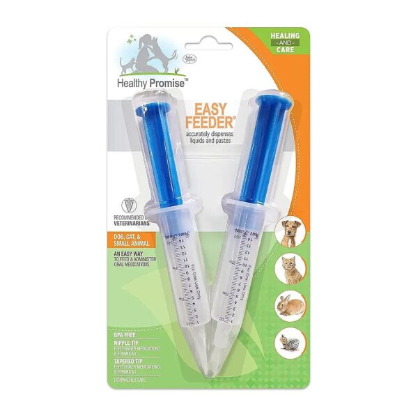 Pack of 2 Pet Syringe Feeders for Easy Oral Medication