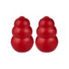 Pack of 2 Red Rubber Dog Toys Medium Size