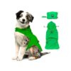 Packable Waterproof Nylon Dog Raincoat Medium Green Size suits Small Medium Large Dogs