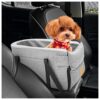 Packable and Compact Dog Car Seat for Small Dogs with Grey Color