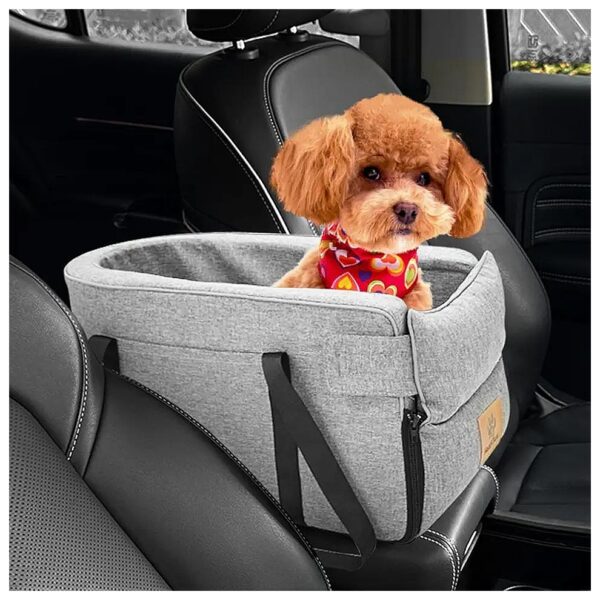 Packable and Compact Dog Car Seat for Small Dogs with Grey Color