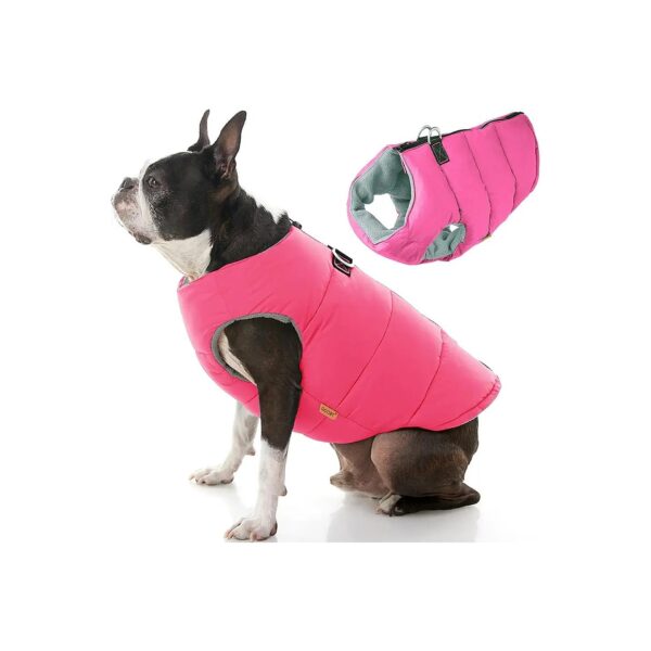 Padded Vest Dog Jacket with Water Resistant Fleece for Small and Medium Dogs