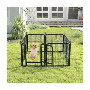 Panel Metal Fence for Indoor and Outdoor Use - Perfect for Dogs, Puppies, and More