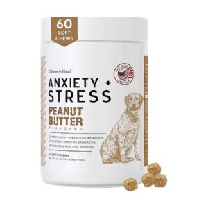 Peanut Butter Flavor Calming Treats for Dogs Thiamine L-Tryptophan Ginger Melatonin