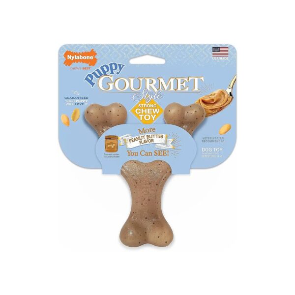 Peanut Butter Flavor Gourmet Wishbone Chew Toy for Small Pupp