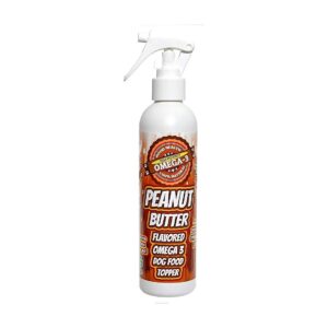 Peanut Butter Spray for Skin and Coat Care in Dry Dog Food