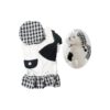 Pearl Plaid Dog Tutu Dress with Adjustable Hat for Spring and Autumn